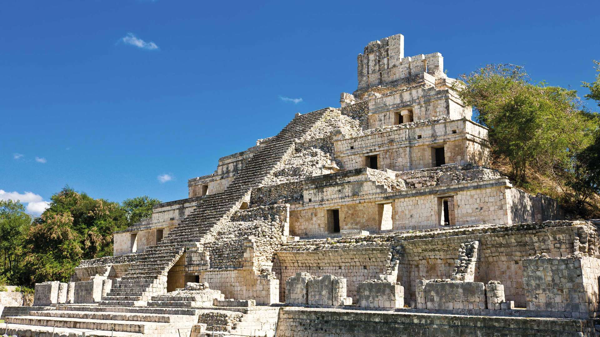Pyramid Temple, Edzna Archaeological Site, Campeche, Mexico