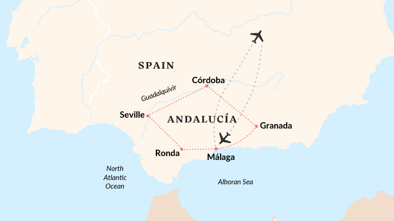 A Journey Through Andalucia Map 2025