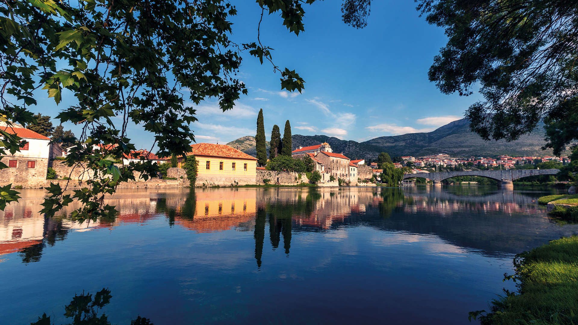 View of the Trebinje and Trebisnjica river, Bosnia and Herzegovina