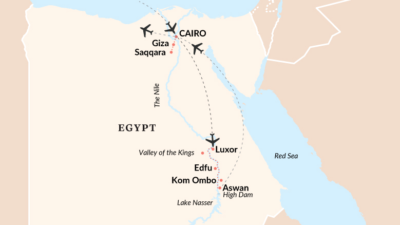 Pyramids & The Nile Map 2025