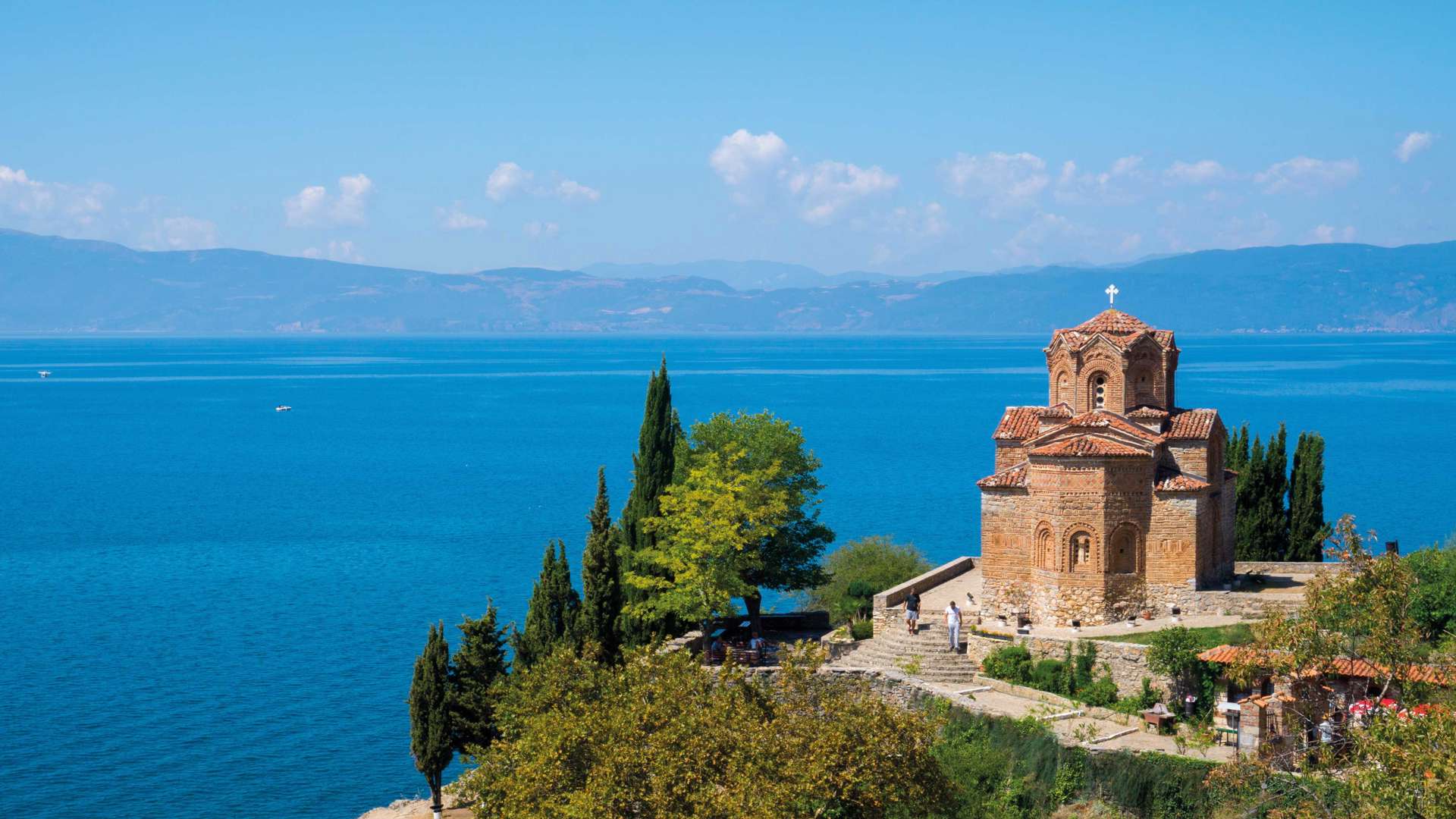 Church by Lake Ohrid, North Macedonia 