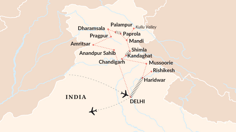 Secret Himalayan India Map 2025