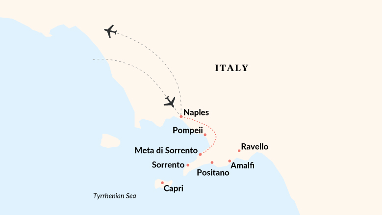 Discover Sorrento & The Amalfi Coast Map