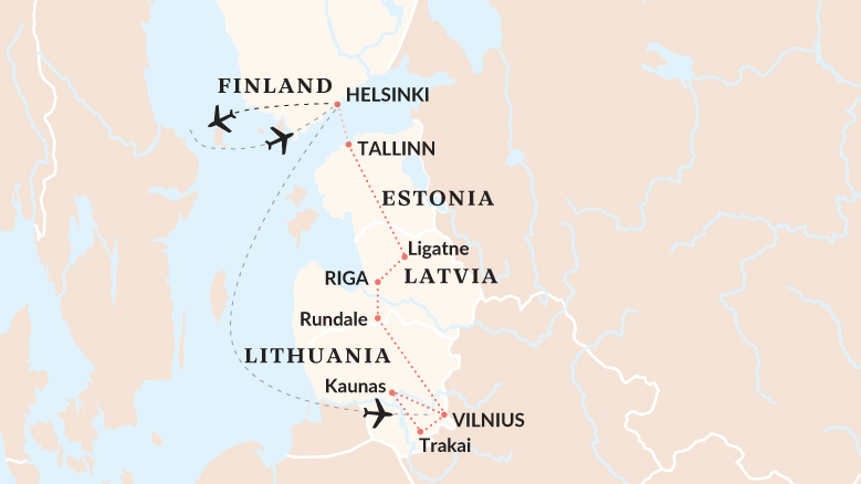 Baltic Capitals Map 2025