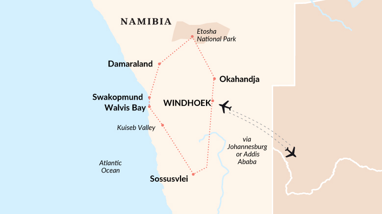 A Namibian Journey Map 2025