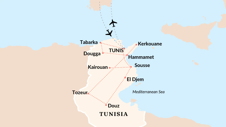 Grand Tour Of Tunisia Map 2025