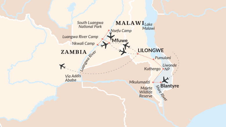 Robin Pope Safaris Map 2025