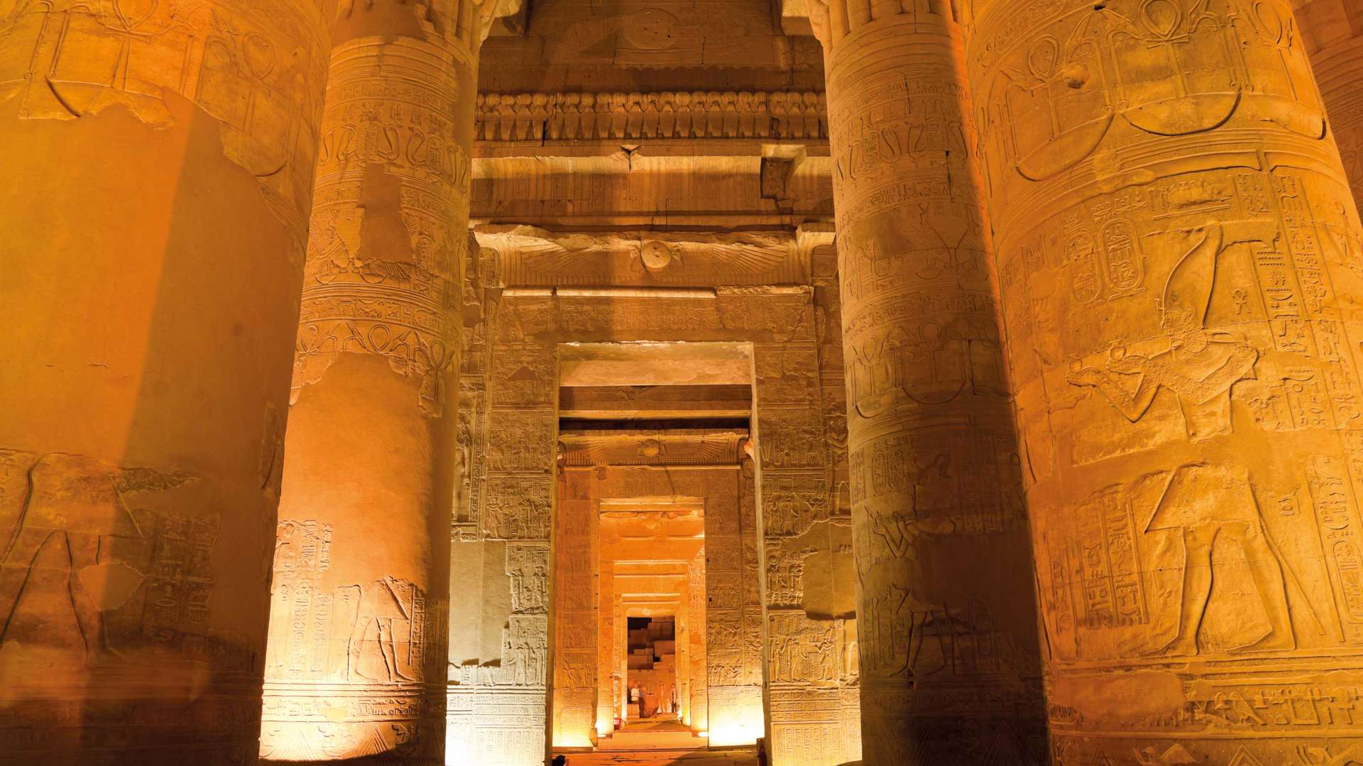 Column In Temple Of Sobek, Kom Ombo, Egypt