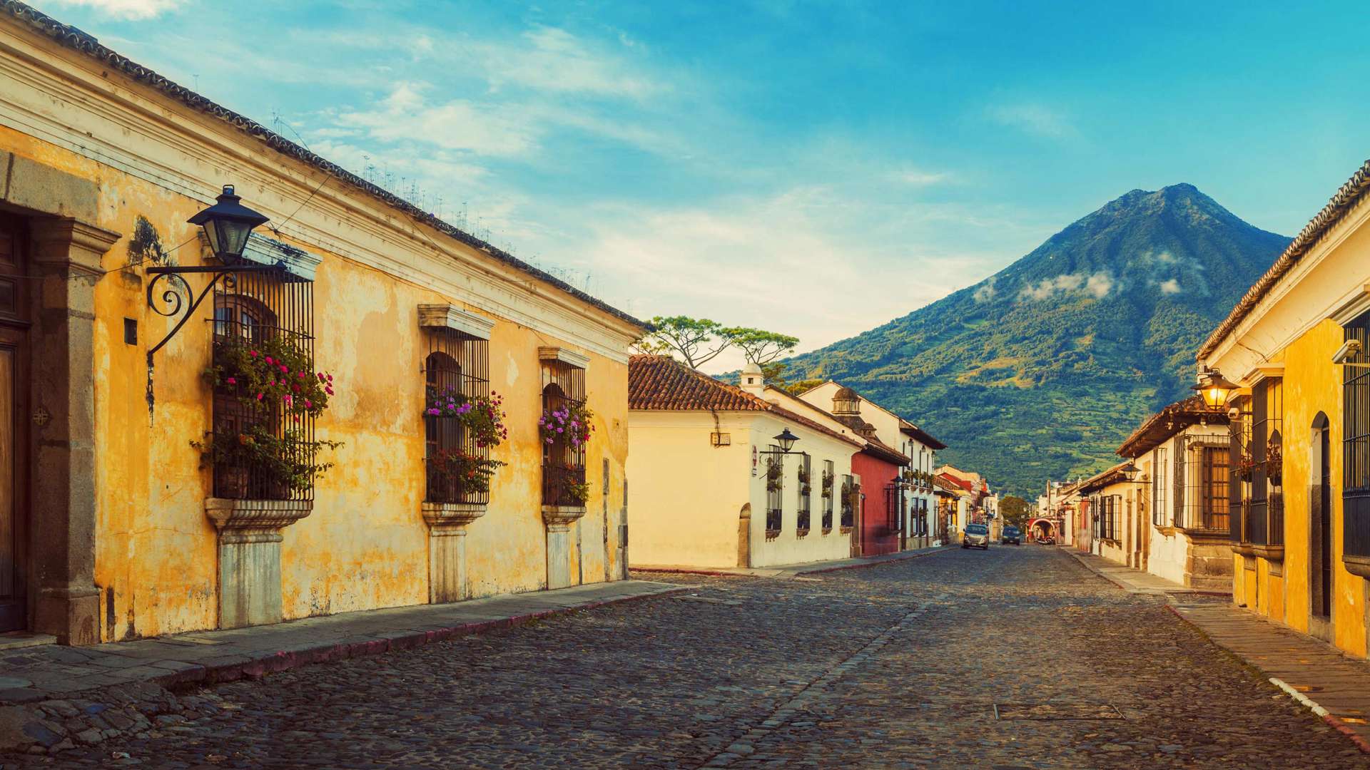 Cobblestone Street, Antigua, Guatemala 