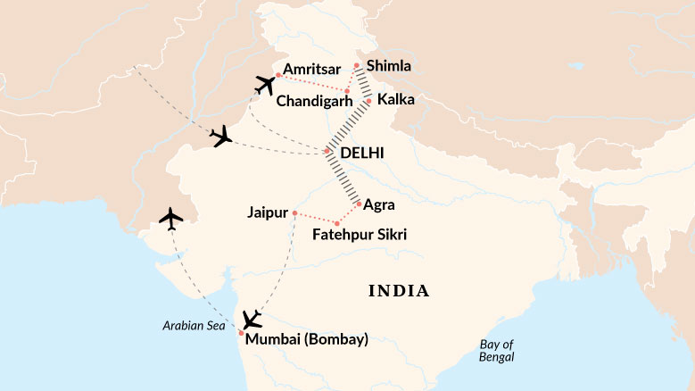The Taj Tour Map 2025