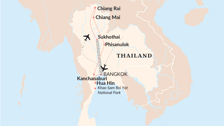 Touring Thailand Map 2025