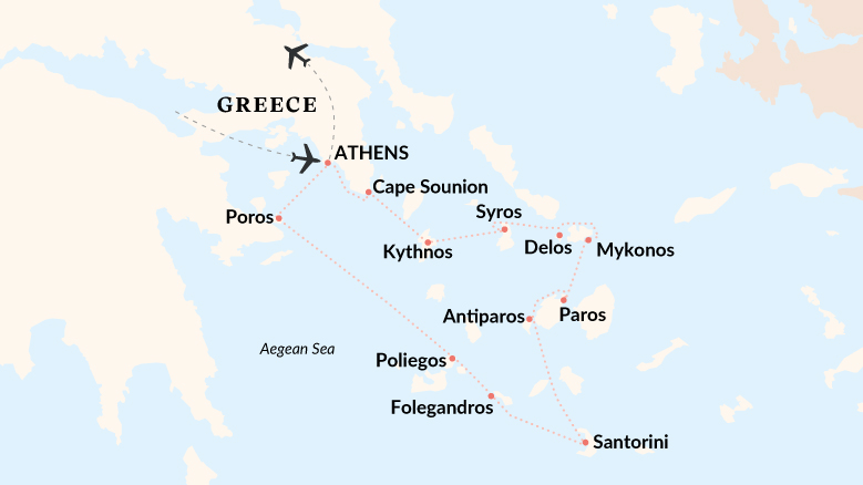 Encircling The Cyclades Map 2023