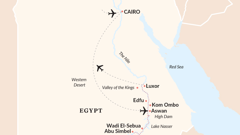 Lake Nasser & The Nile Map 2025