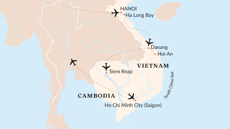 Highlights Of Vietnam And Cambodia Map 2025