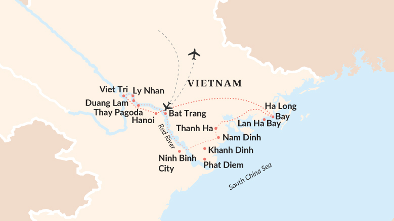 Ha Long Bay & The Red River Map 2025