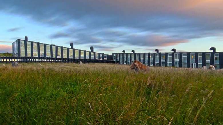 Hotel Remota, Puerto Natales, Chile, Garden with hotel view