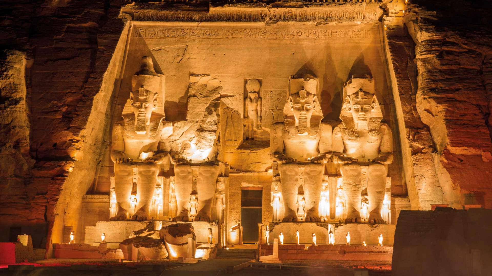 Abu Simbel Temple At Night, Egypt