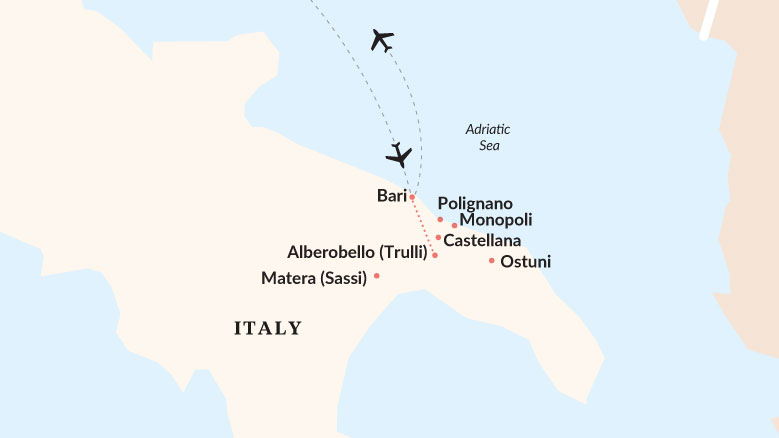 The heart of Puglia map 2025