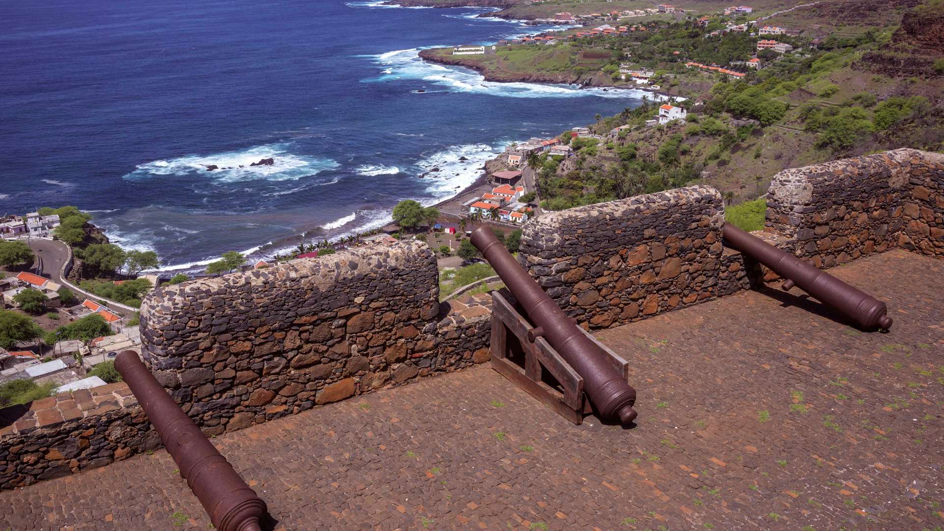 Old Cannons Fort, De Sao Filipe, Cidade Velha Island, Santiago, Cape Verde