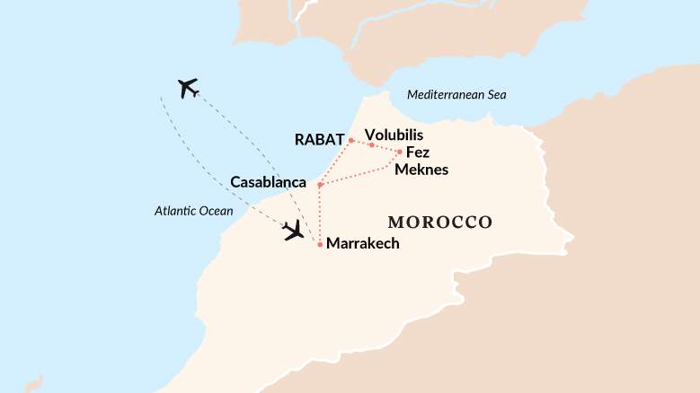 Highlights Of Morocco Map 2025