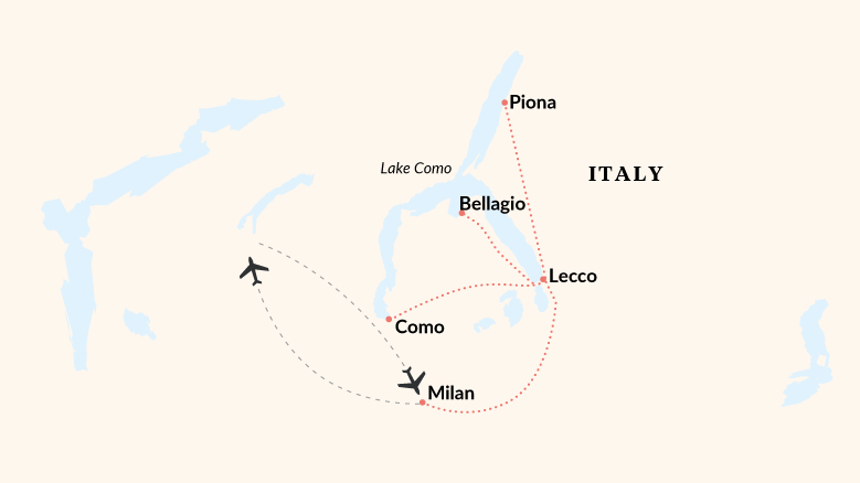 A Week On Lake Como Tour Map 2025