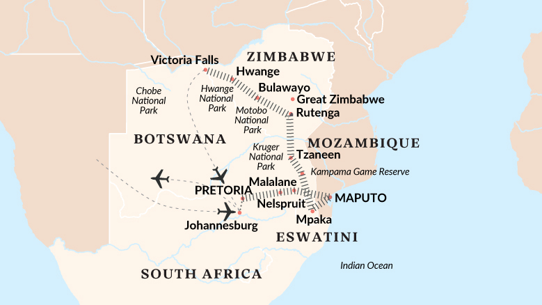 A Rail Journey To Victoria Falls Map 2025