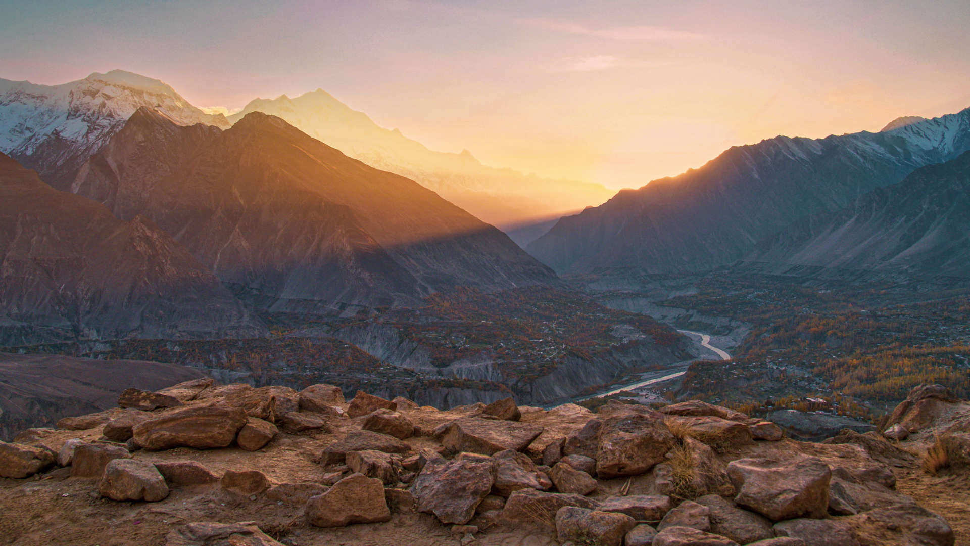 Sunset View, Eagle Nest View Point, Hunza Valley, Pakistan