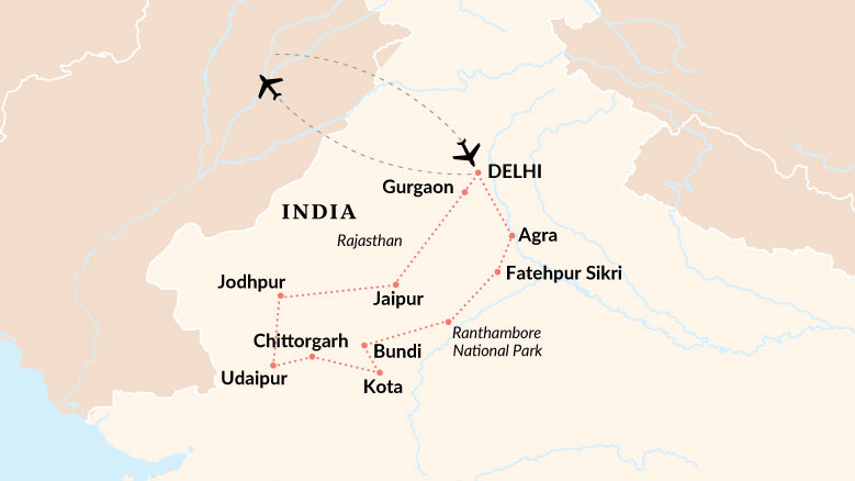Highlights Of Northern India Map 2025