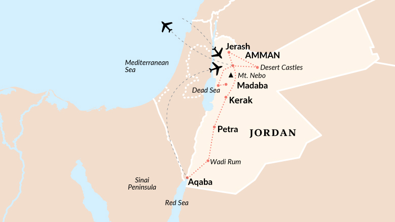 Discover Jordan Map 2025